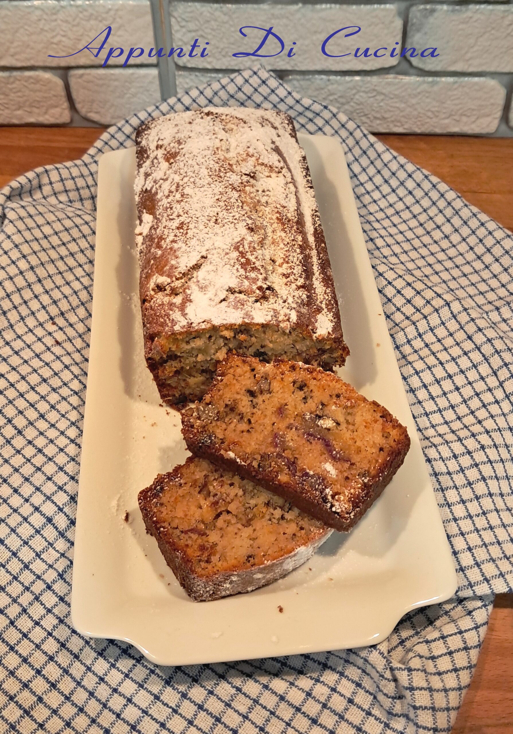 Plumcake con noci e datteri