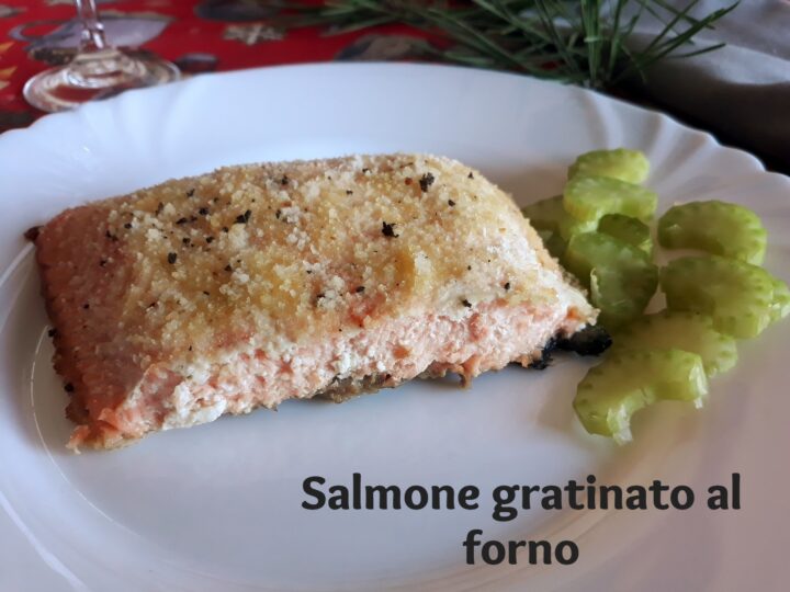 salmone gratinato al forno