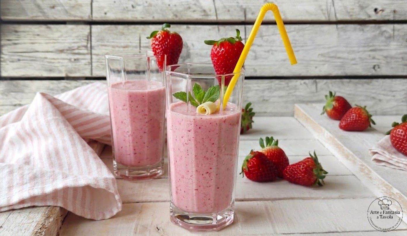Frappé di fragole cremosissimo
