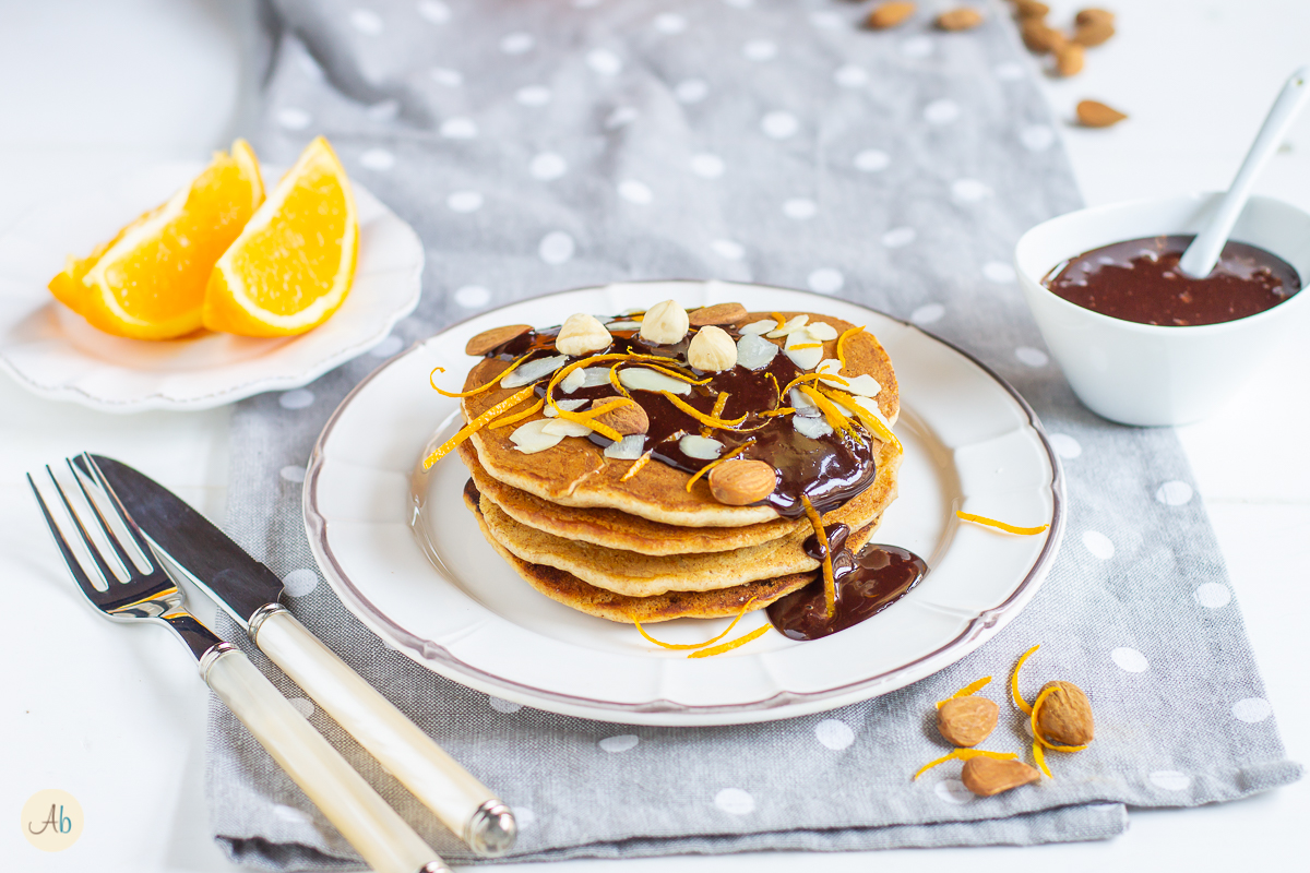 Pancake veg integrali al profumo d'arancia