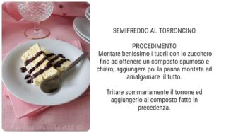 Semifreddo al torroncino con cioccolato fuso