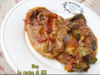 braciole di agnello con carciofi
