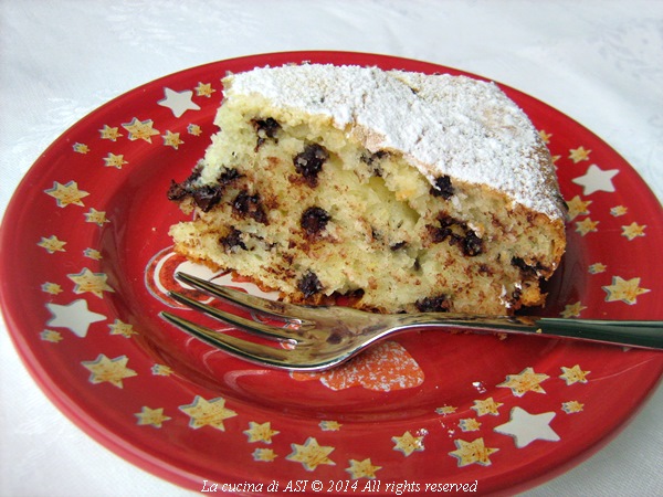 torta di ricotta e gocce di cioccolato