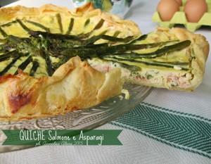 Quiche con salmone e asparagi