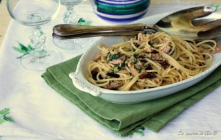 spaghetti aglio olio e tonno
