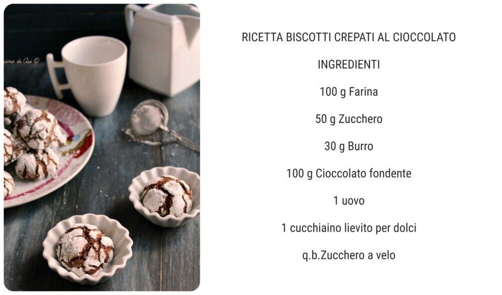 Biscotti Crepati Al Cioccolato - Dolcini Craquelé |La Cucina Di ASI