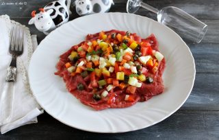 Carpaccio alle verdure croccanti