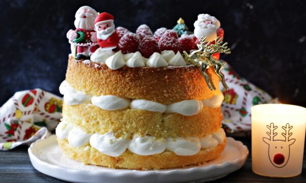 Chiffon cake farcita natalizia