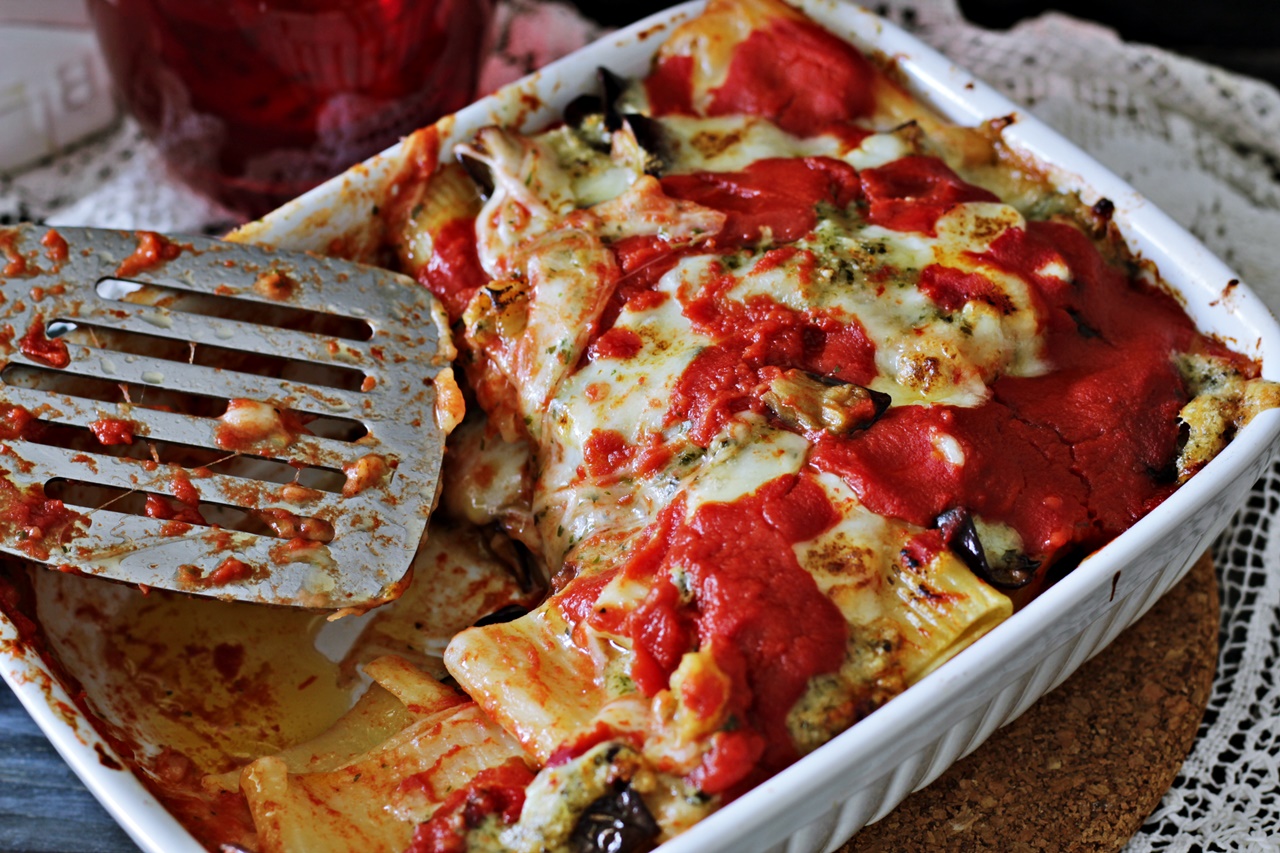 paccheri gratinati al forno filanti e appetitosi