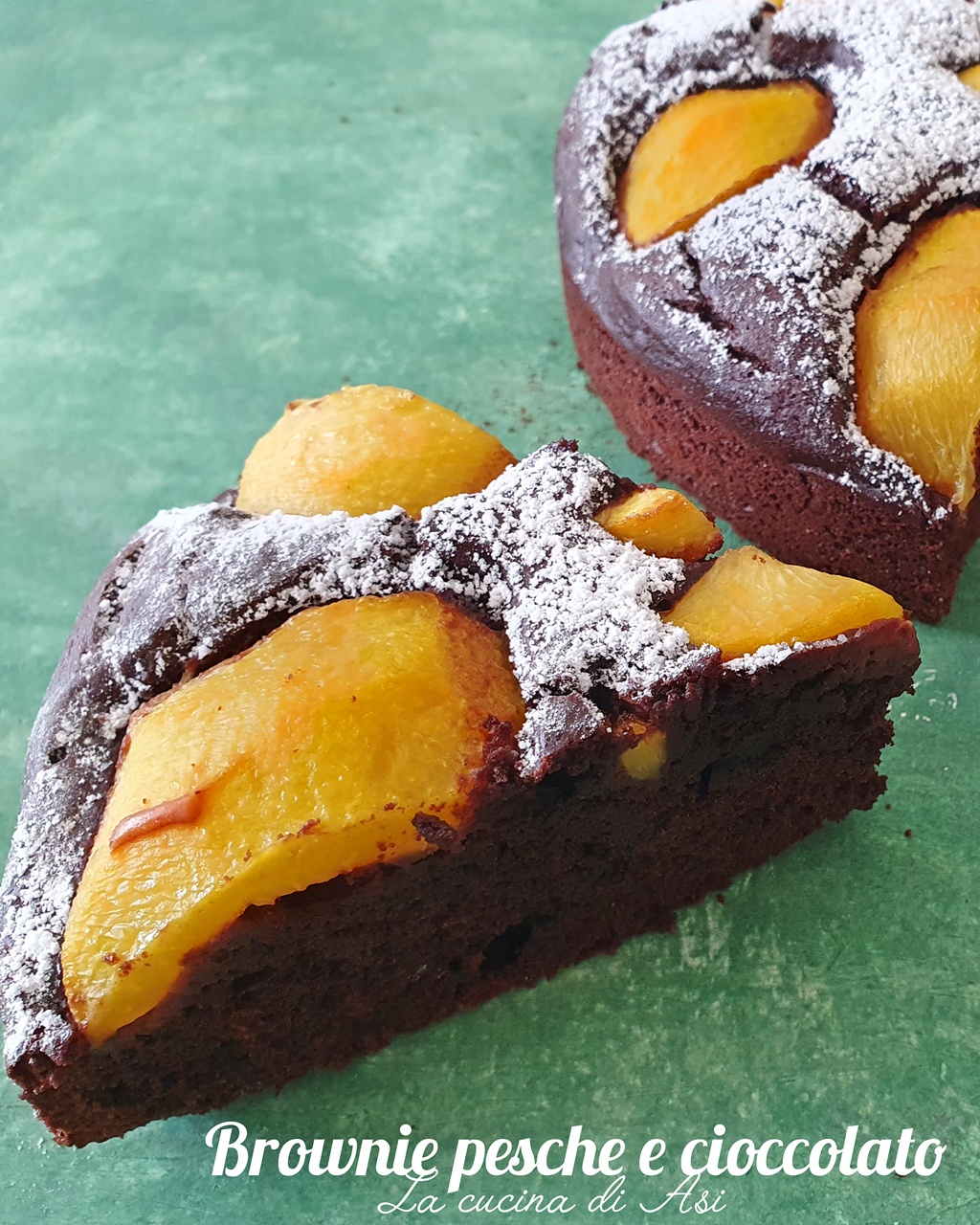BROWNIE CON PESCHE ESTIVO