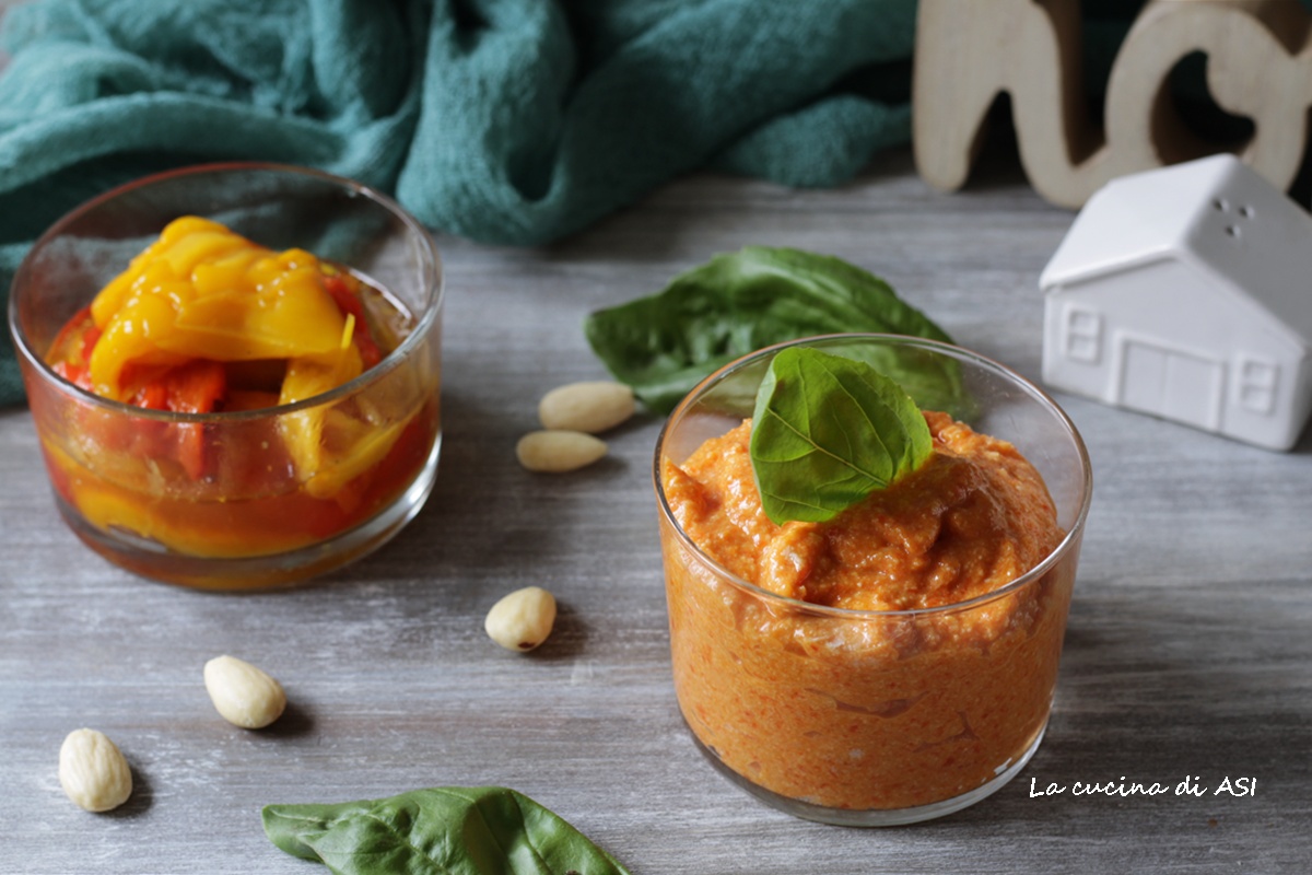 Pesto di peperoni arrostiti e mandorle