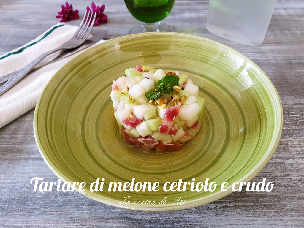 tartare di melone cetriolo crudo