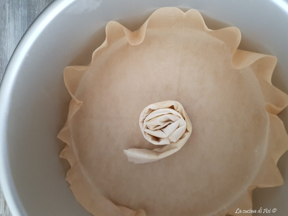 prima spirale di pasta fillo soufra ai mirtilli