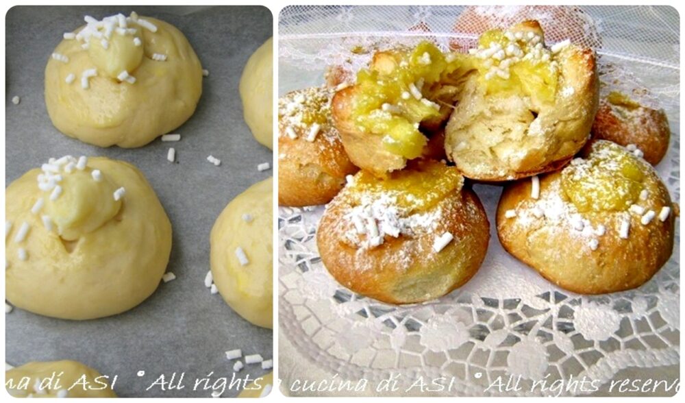 veneziane alla crema bocconcini lievitati con pasticcera e granella di zucchero