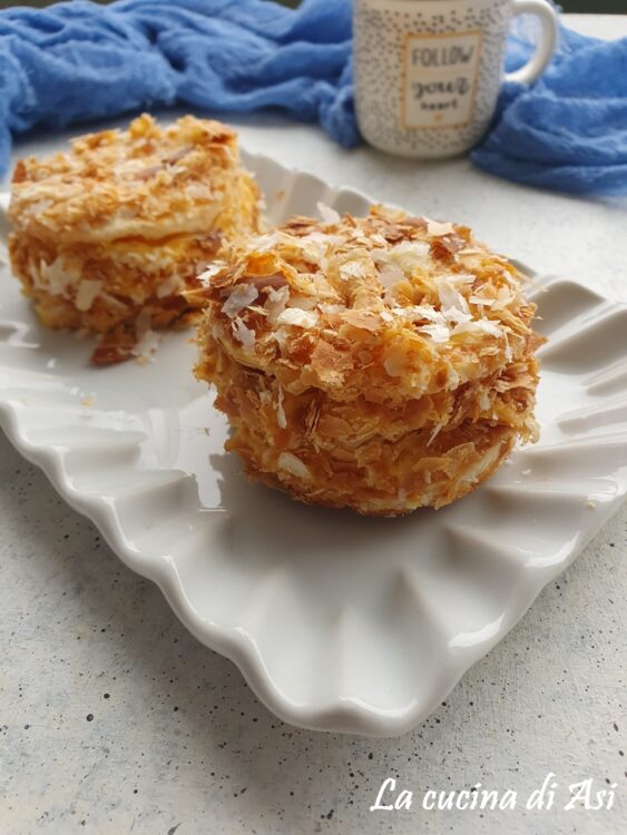 Millefoglie monoporzione alla crema