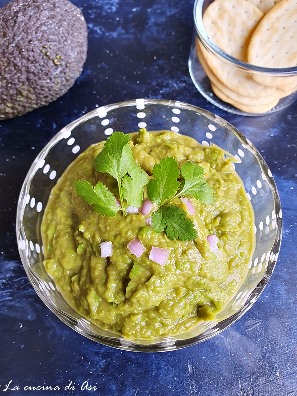 Guacamole di piselli surgelati