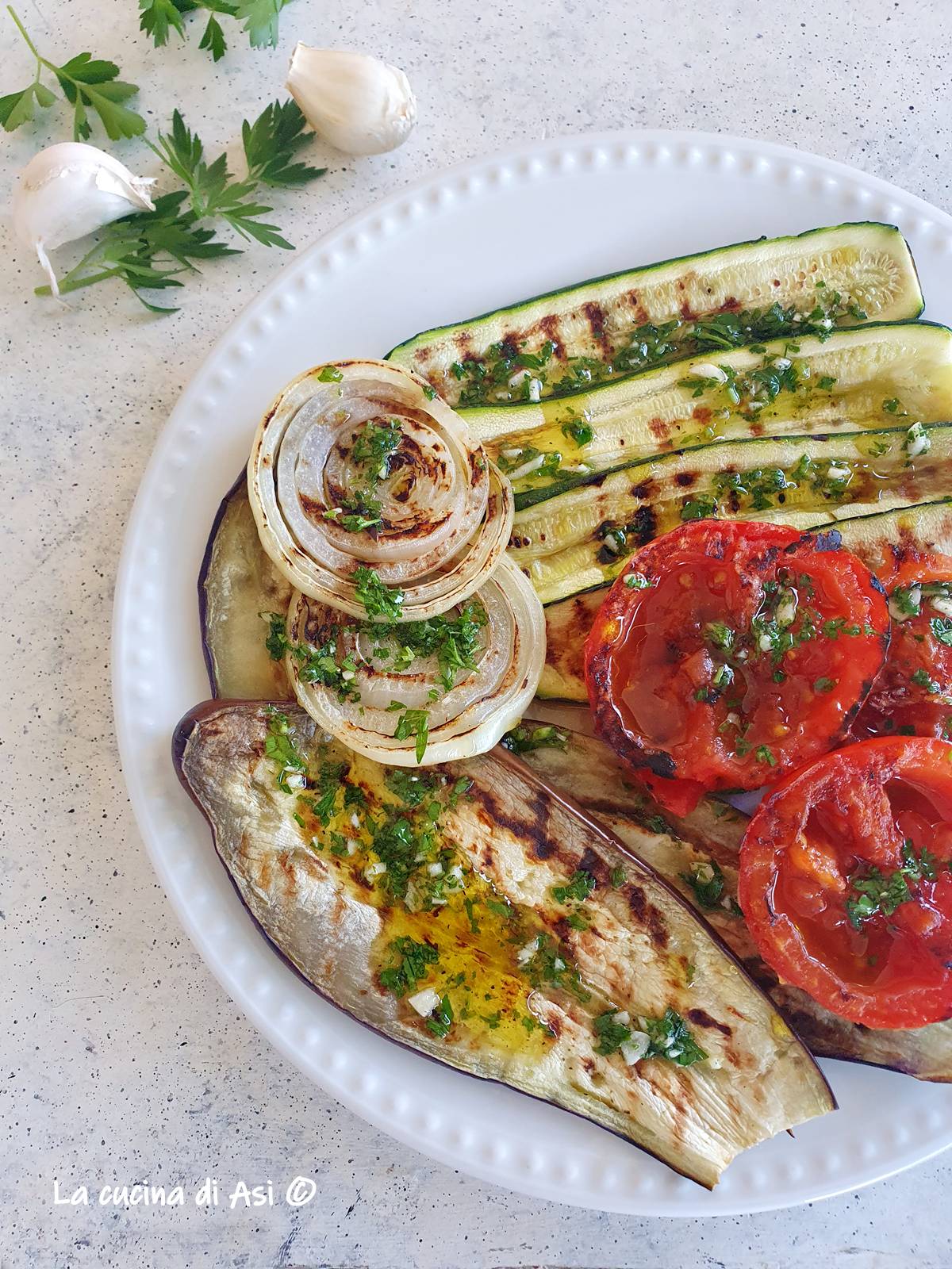 Verdure grigliate marinate
