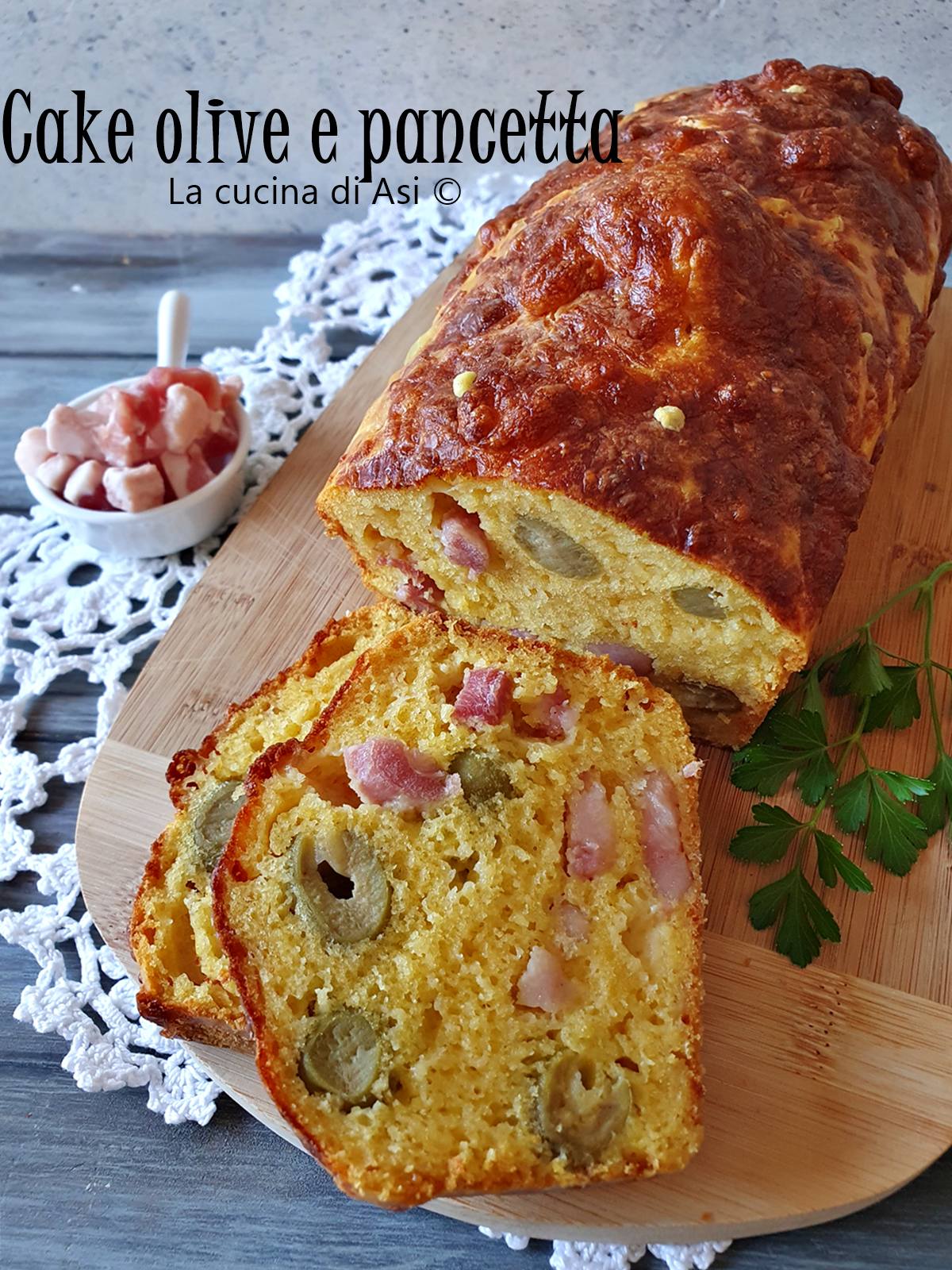 cake olive e pancetta soffice gustoso