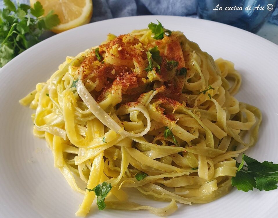 tagliolini limone e bottarga pronti in pochi minuti