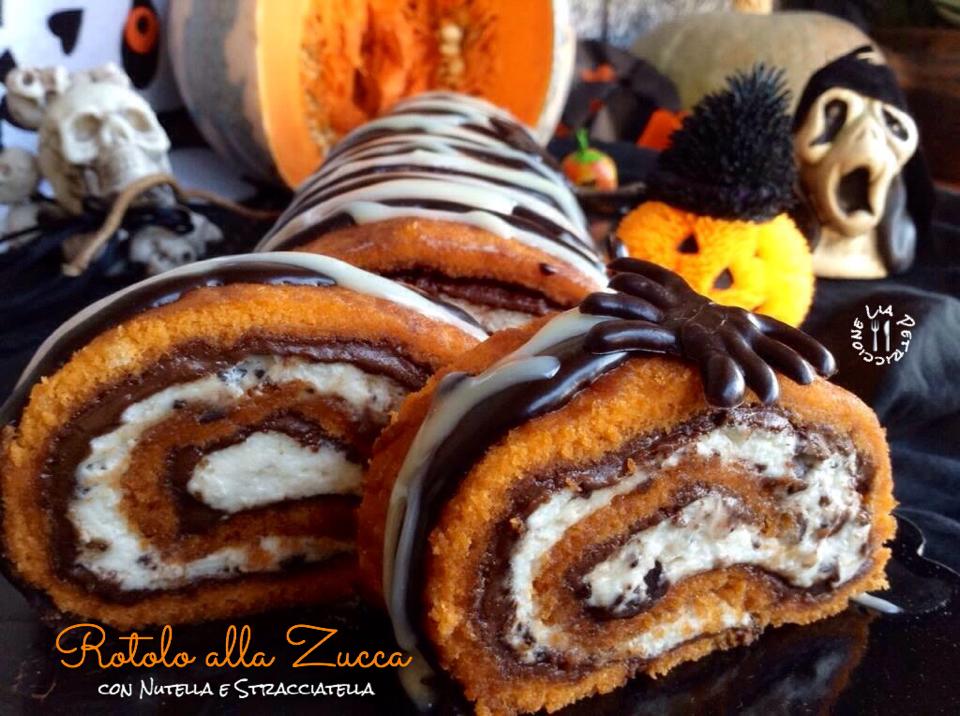 Rotolo Alla Zucca Con Nutella E Stracciatella A Tavola Con Lia