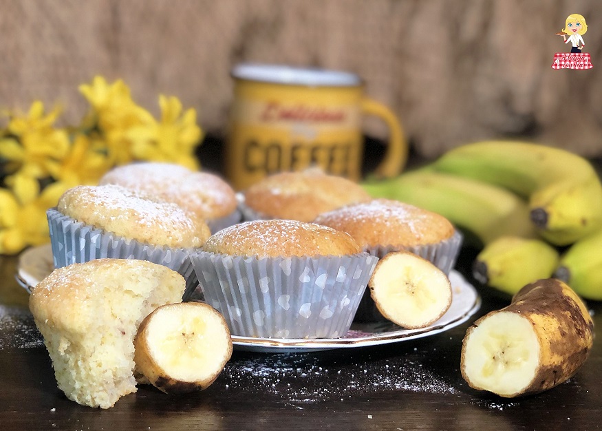 MUFFIN alla BANANA soffici e senza burro A Tavola con Tea