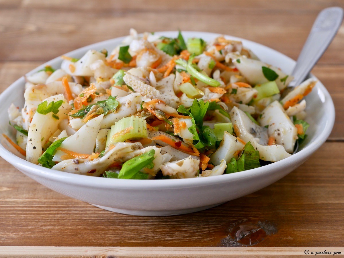 Insalata di seppie con verdurine