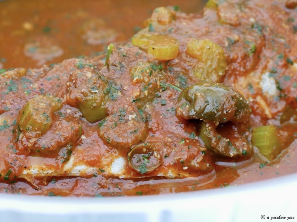 Lampuga in umido con pomodoro
