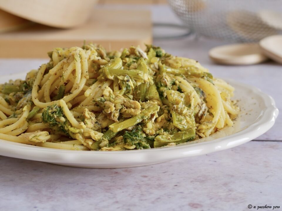 Pasta con le sarde fresche semplice in bianco a zucchero zero