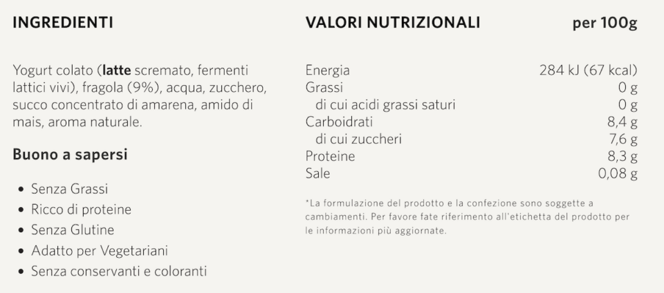 etichetta yogurt