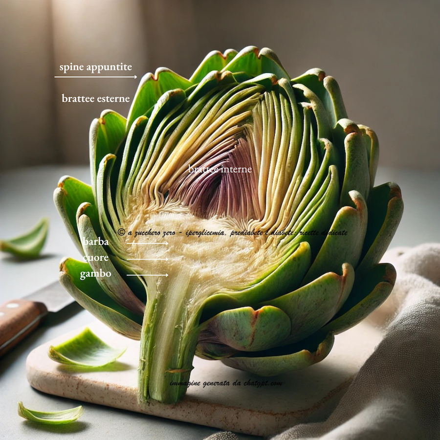 carciofo anatomia