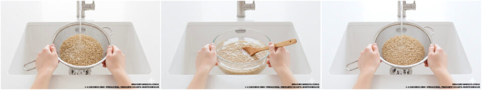 Come deamidare il riso_collage