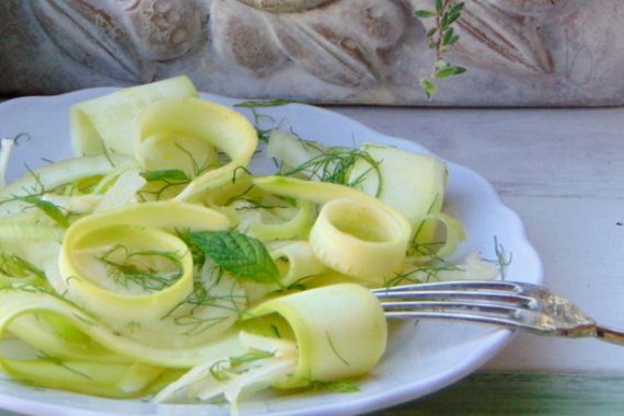 Carpaccio di zucchine.Tanto gusto con pochissime calorie