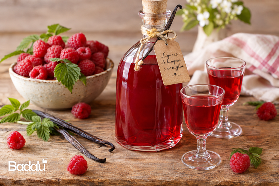 Liquore di lampone e vaniglia