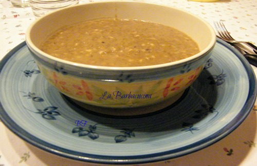 crema di lenticchie con farro, ricetta zuppe e minestre La Barbacucina