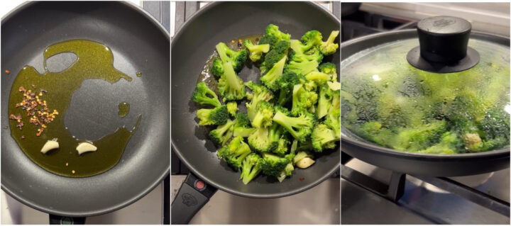 Istruzione ricetta broccoli in padella 