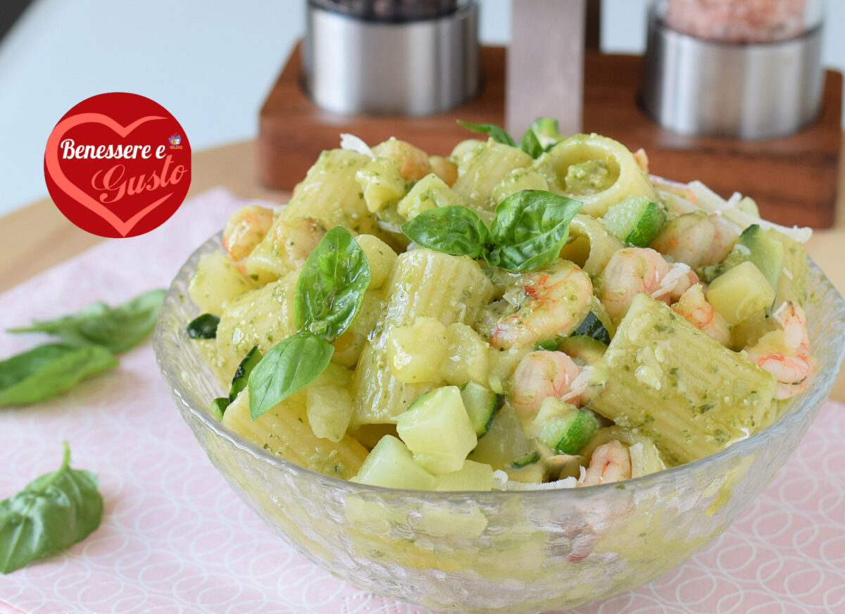 INSALATA DI PASTA ZUCCHINE E GAMBERETTI super veloce
