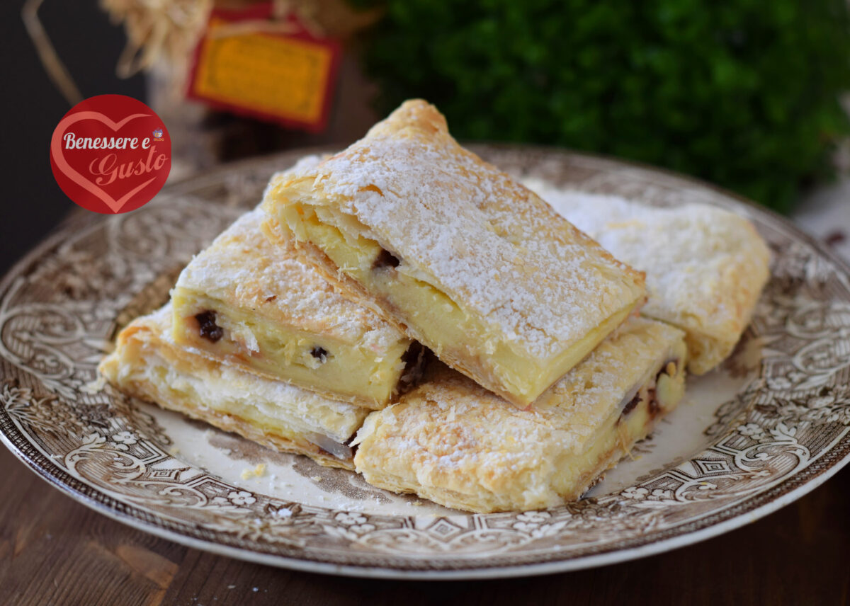 torta scendiletto crema e amarene
