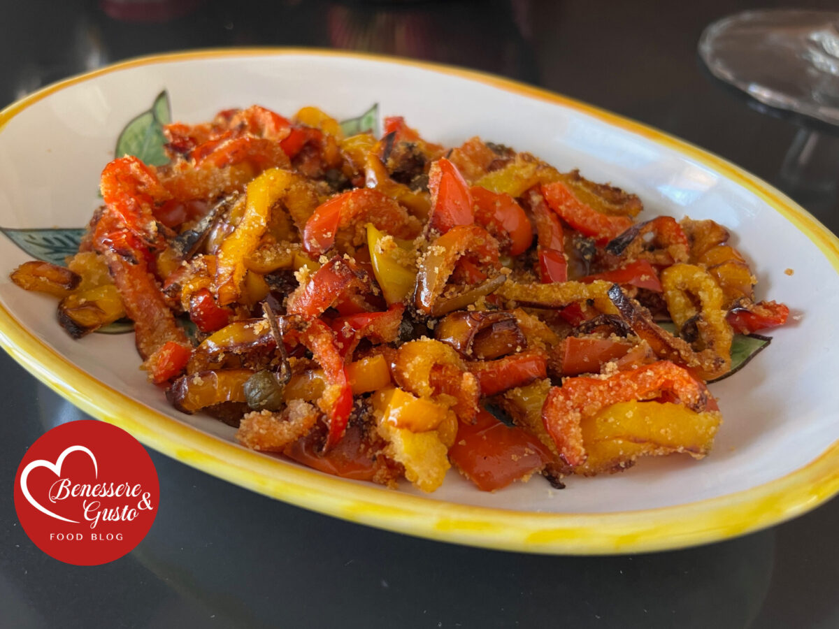Peperoni gratinati in friggitrice ad aria