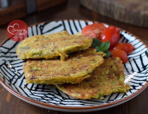 Focaccine con farina di ceci e verdure