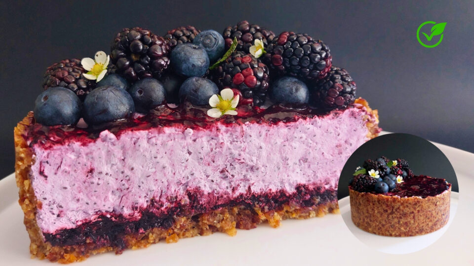 Ricetta Cheesecake ai frutti di bosco senza cottura vegana