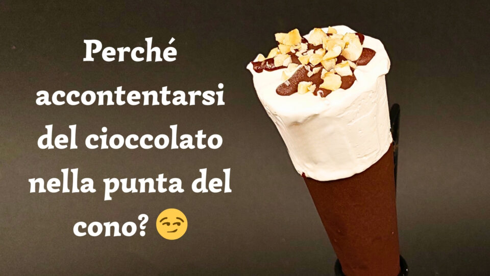 Ricetta cornetto gelato con cono di cioccolato vegano