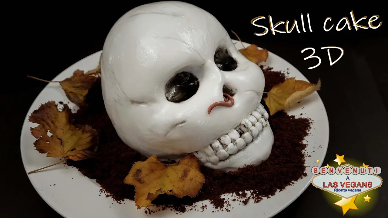 Torta teschio di Halloween
