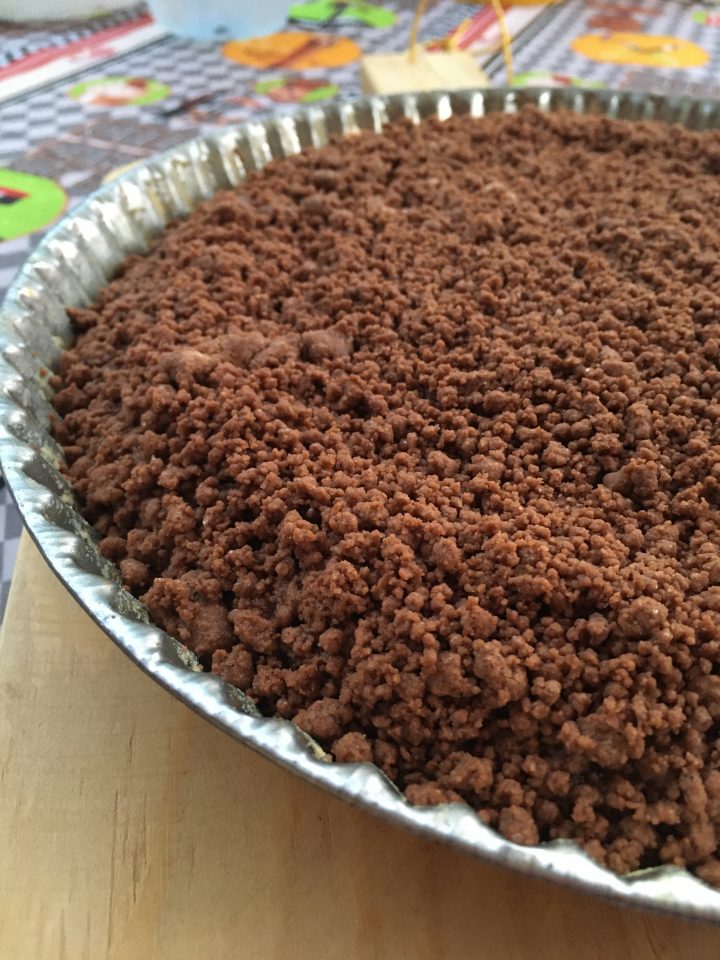 Torta Sbrisolona al Cacao con Ricotta e pere