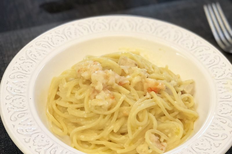 Spaghetti risottati alla carbonara di mare (ricetta con e senza Bimby)