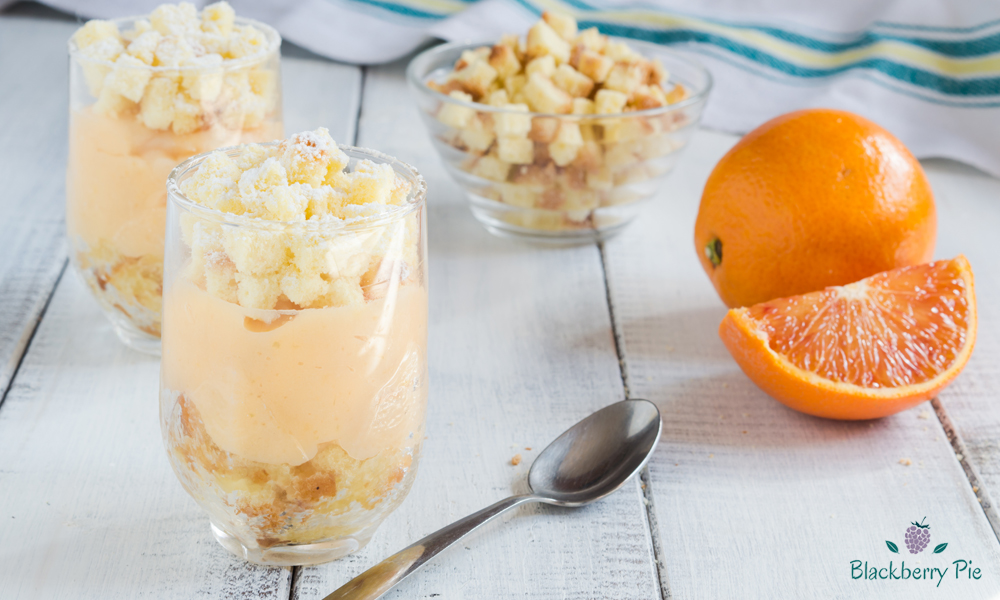 coppe mimosa con crema all'arancia
