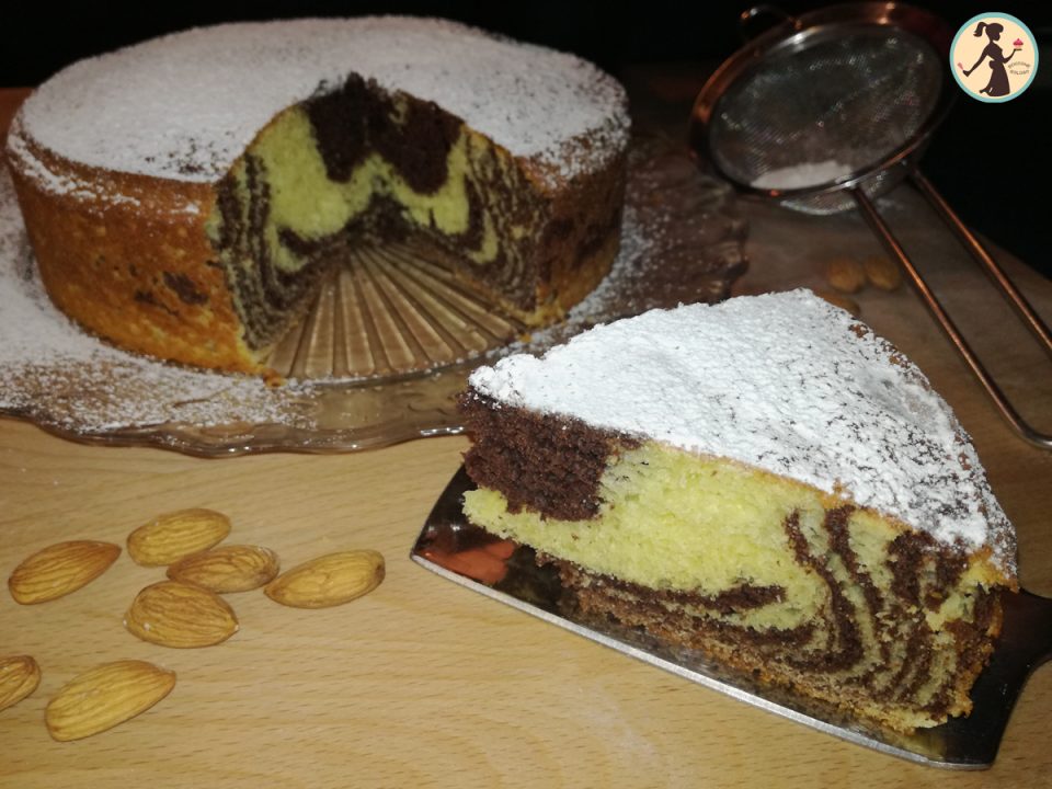 Torta variegata senza burro e senza olio