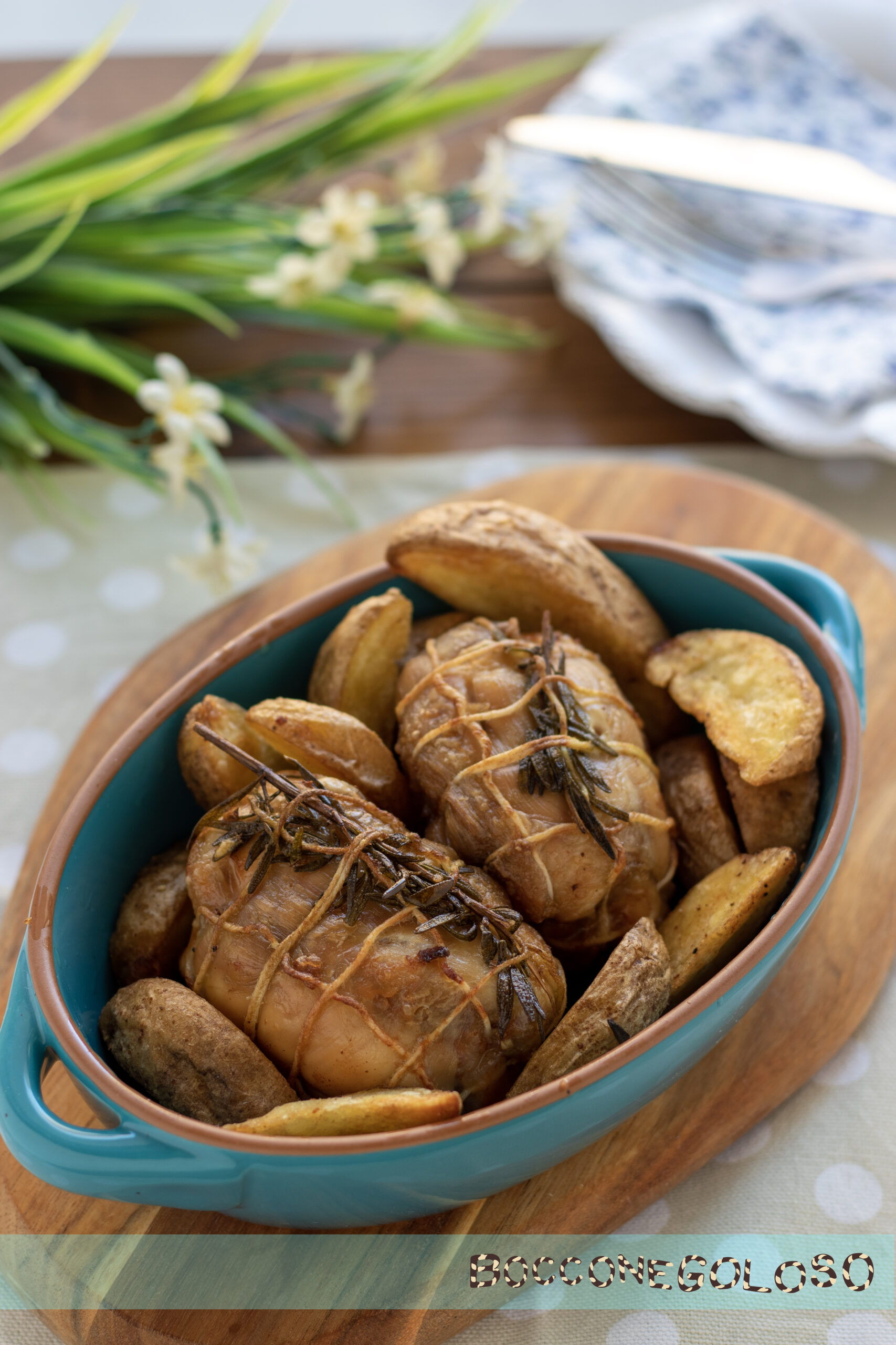 pollo ripieno arrosto