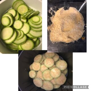 Zucchine croccanti con parmigiano e pangrattato cotte nella friggitrice ad aria 