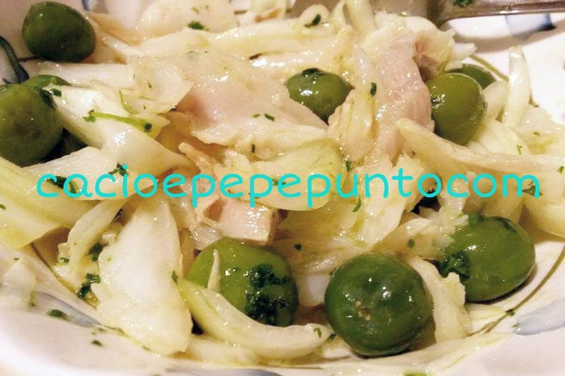 Insalata di baccalà e cipolle