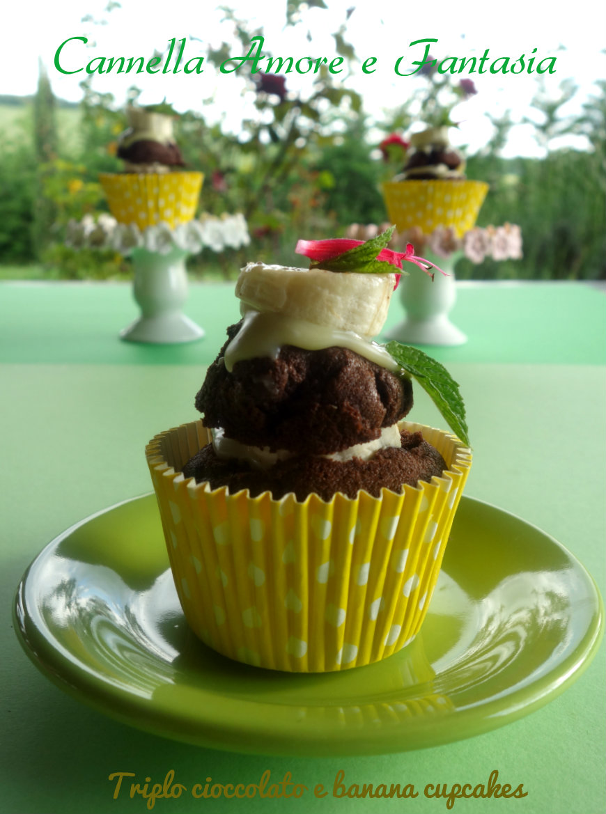 cupcake triplo cioccolato e banana la giusta